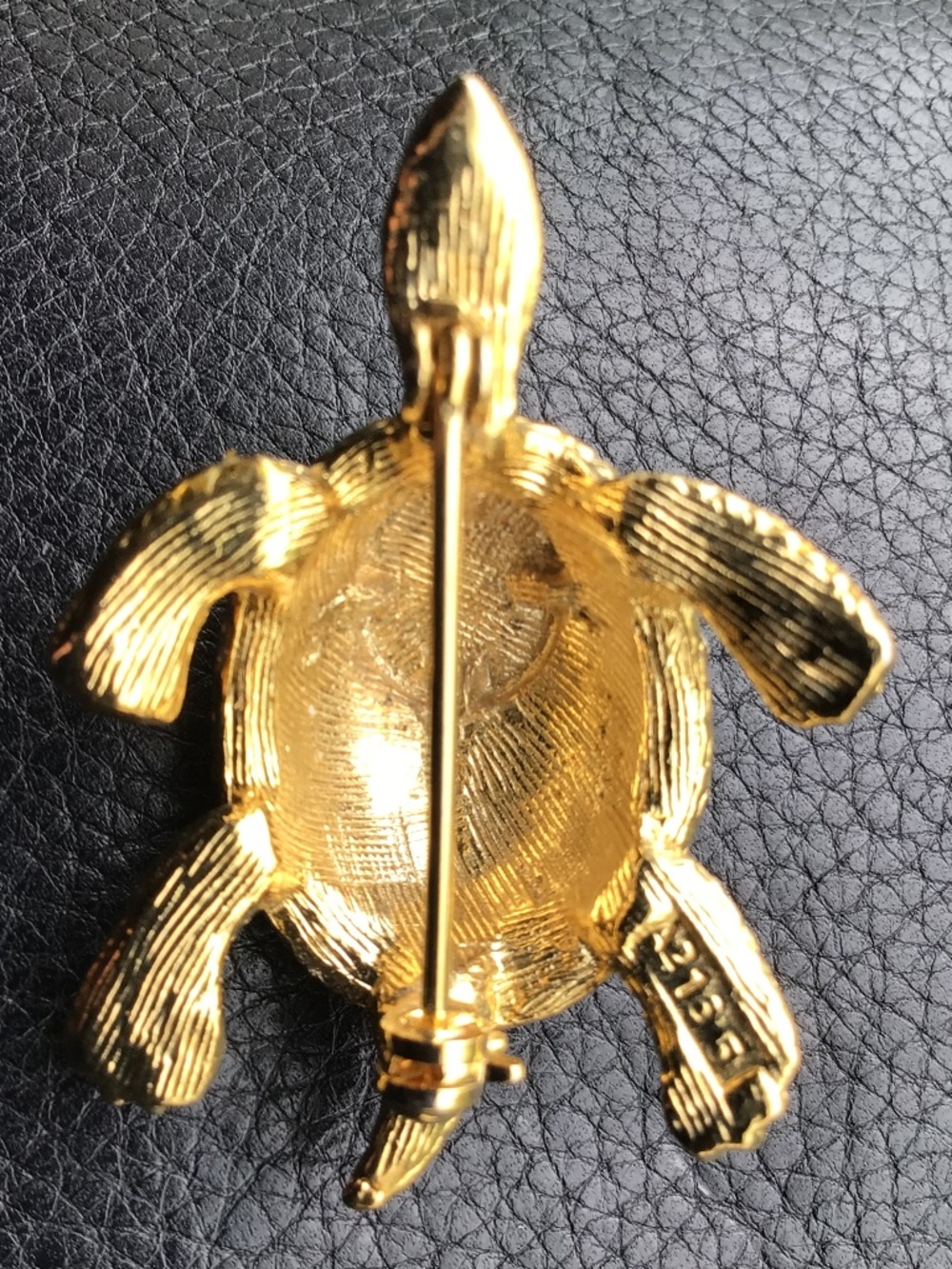 Vintage Sphinx “Jewels Of India” Turtle Brooch Pin With Multicolor Cabochons - Picture 3 of 13